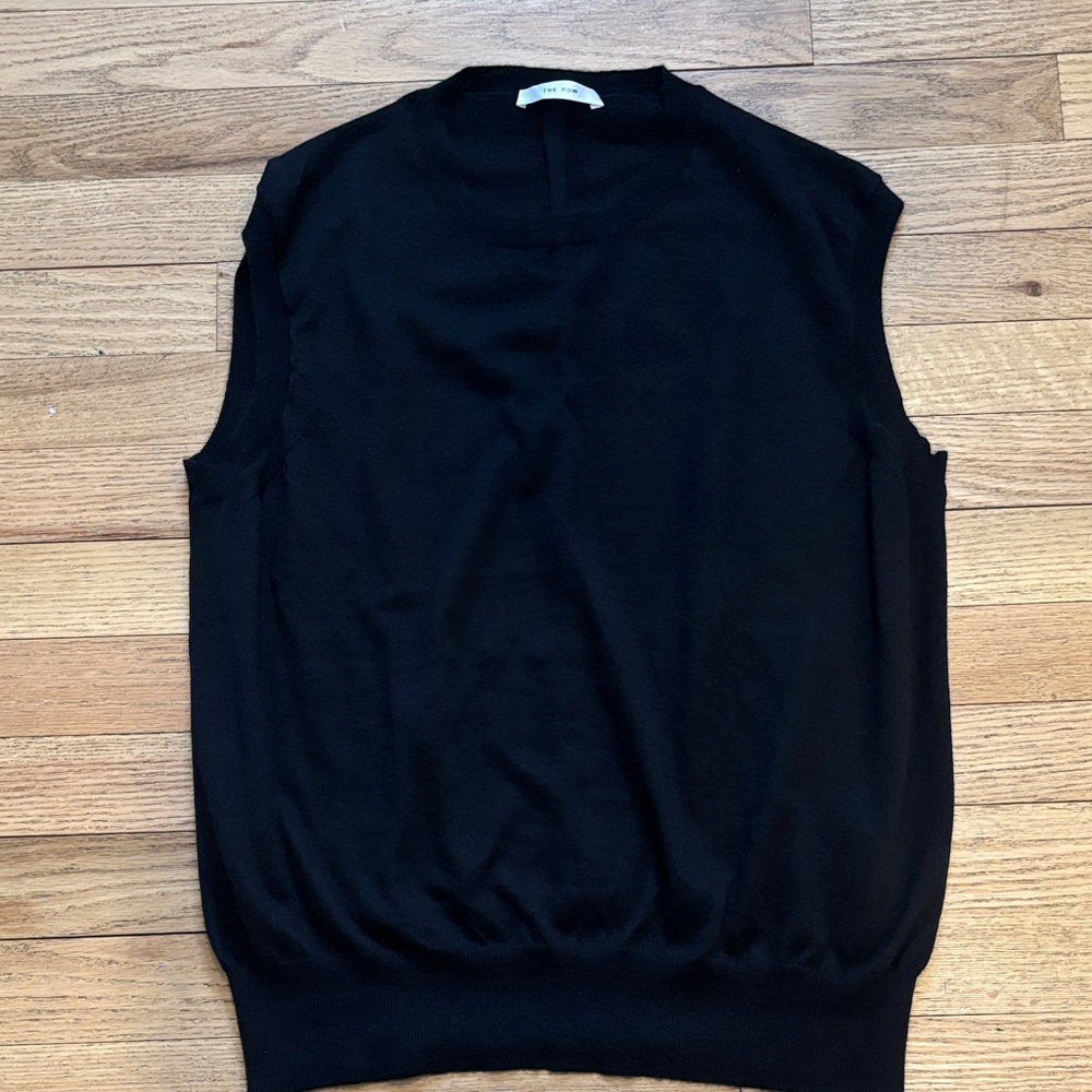 The Row Sleek Black Sleeveless Top - Picture 2 of 4